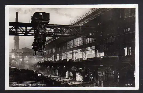 92915 AK Oberschlesisches Hüttenwerk Bergbau Industrie Fabrik 1942