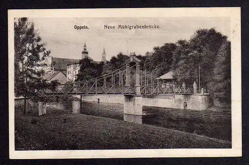 91715 AK Oppeln Neue Mühlgrabenbrücke 1915