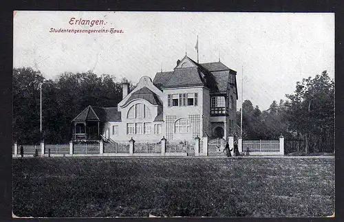 91706 AK Erlangen Studentengesangsvereins Haus 1917 Studentika