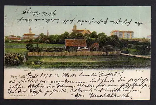 92137 AK Freystadt Kirche Gnadenkirche Neue Schule Herberge 1902