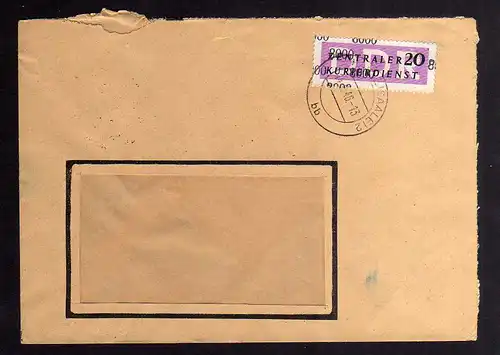 B2499 Brief DDR ZKD 15 8000 1957 VEB Druckfarben und Lederfarbenfabrik Halle