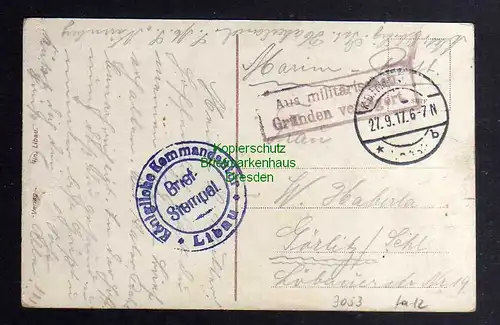 B3053 AK Liepaja Libau Lettland Romuyer Bahnhof 1917 Feldpost Aus militärischen