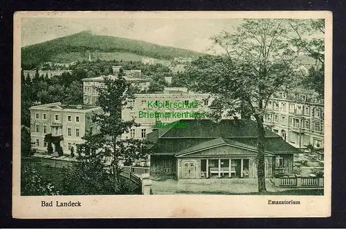 B3054 AK Bad Landeck Emanatorium Hotel Haus Hohenzollern 1929