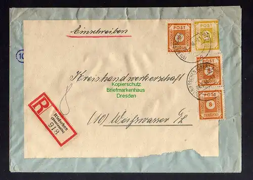 B3453 Brief Ostsachsen 1946 Einschreiben Rietschen Oberlausitz