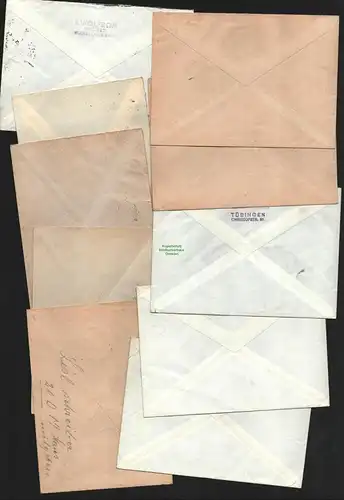 B4630 BRD 10 Briefe 1955 1956 Heuss Zusammendrucke