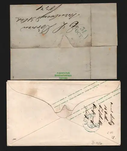 B4550 2x Brief Hannover 1854 Ganzsache Nienburg nach Harburg Lüneburg