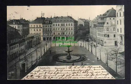 127991 AK Chemnitz Neumarkt 1906 Ungers Weinstuben Restaurant risser