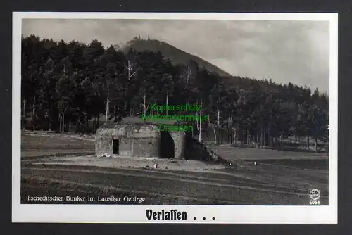 127589 AK Böhmen um 1938 Tschech. Bunker Lausitzer Gebirge Fotokarte