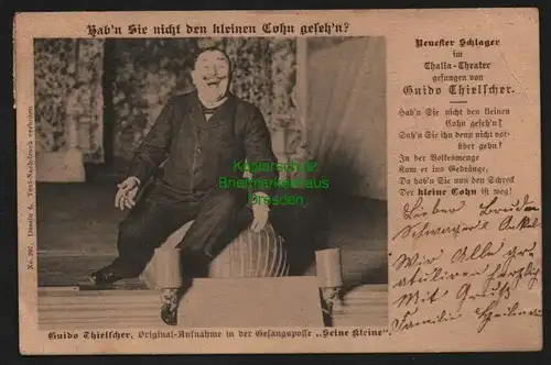 137999 AK Berlin 1902 Der kleine Cohn Thalia Theater Guido Thielscher