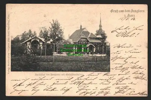 142962 AK Jungborn i. Harz 1903 Speisesaal Gesellschaftssäle Stapelburg