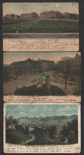 149254 3 AK Zittau Neue Kaserne 1905 Haberkornplatz 1904 Panorama