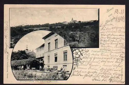70074 AK Bergen Hanau 1899 Restauration zur schönen Aus