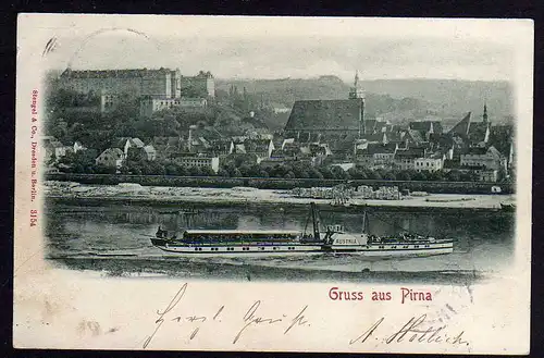 76959 AK Pirna 1899 Dampfer Austria