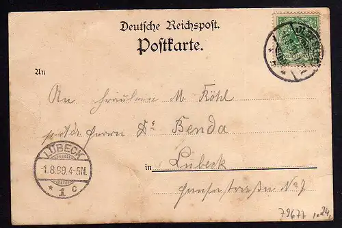 79677 AK Bad Oldesloe 1899 Vorläufer Sool- und Moorbad