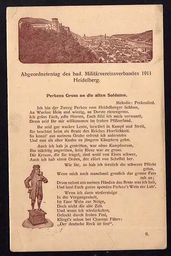 87033 AK Heidelberg Abgeordnetentag des badischen Militärvereinsverbandes 1911