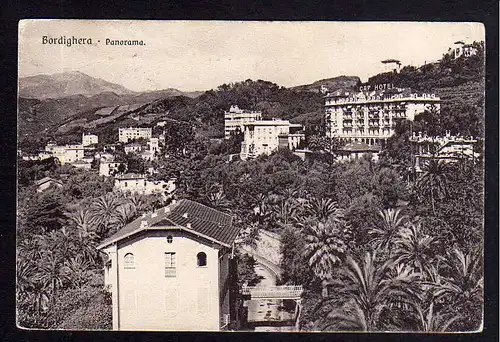 87041 AK Bordighera 1925 Cap Hotel