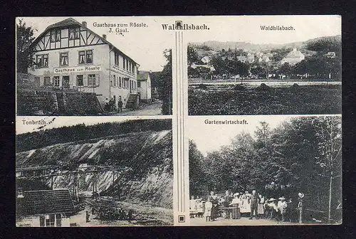 96921 AK Waldhilsbach Neckargemünd 1919 Gasthaus zum Rössle Tonbruch Bergbau