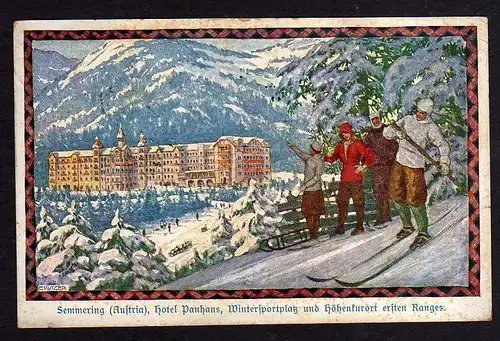 98381 AK Semmering Niederösterreich Hotel Panhans Wintersport 1911