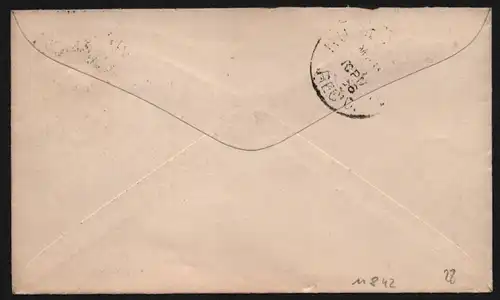 B11842 USA Brief 1886 Wells River Newbury Vermont to Rutland