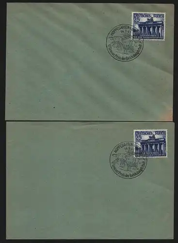 B13469 2x DR 803 1941 Brief SST Der Große Preis der Reichshauptstadt Berlin-Hopp