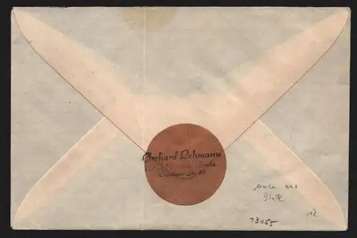 B13155 DDR Einschreiben Radeberg 1961 ungewöhnliche Verwendung Blockmarke