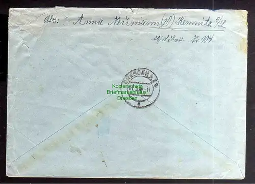 B3417 Brief Notstempel Kemnitz über Löbau 1946