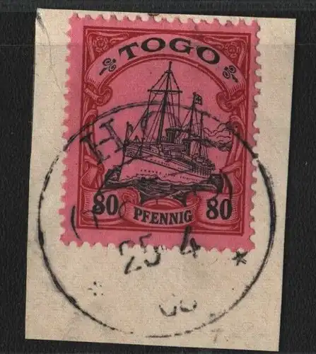 B3776 Togo 15 Briefstück gestempelt HO 1908