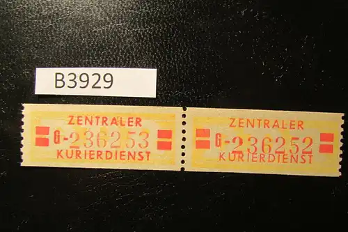 B3929 DDR ZKD 2x B 19 II G ** Original postfrisch Paar