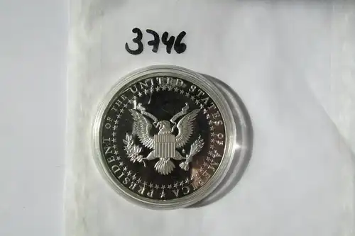 B3746 USA Abraham Lincoln Medaille 55 g. 50 mm Durchmesser und Hologramm