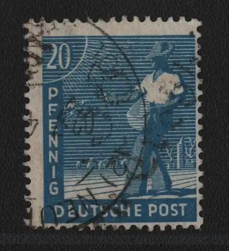 h6618 SBZ Handstempel Bezirk 36 Neu Trebbin 20 Pfg. gestempelt gepr. BPP