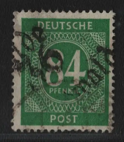 h6531 SBZ Handstempel Bezirk 36 Luckenwalde 84 Pfg. Ziffer gestempelt gepr. BPP