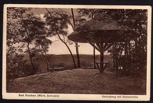 50036 AK Bad Buckow Märk. Schweiz Dachsberg  Schutzhütte 1929