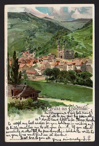 29483 AK Todtnau Litho Künstler Biese Veltens Künstlerpostkarte, gelaufen 1901