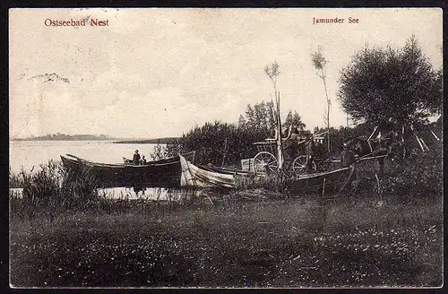 63130 AK Ostseebad Nest Jamunder See Boot 1913 Fuhrwerk Uniescie