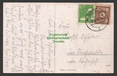 B7453 SBZ Postkarte Zittau 23.6.46 Letzttag AS Ostsachsen 56a schon l. ungültig
