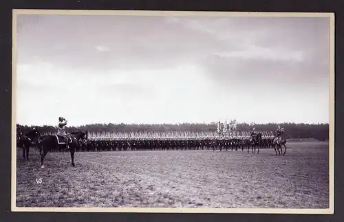 S141 Mainz 1906 Truppenschau Parade Foto auf Hartpappe