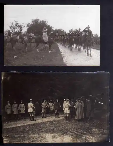 S160 2x Militär um 1910 Aufstellung Foto Reiter Regiment