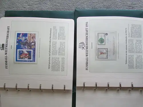 S304 Fußball WM 1994 2 Bände mit ca 197 Seiten postfrische Motivmarken aus aller