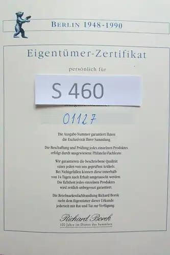 S460 Westberlin überdurchschnittliche Sammlung 1952 - 1990 ** mit Extras