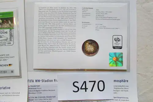 S470 Sammlung Die offiziellen Medallienbriefe Fussball WM 2006 Silber 16 Stück