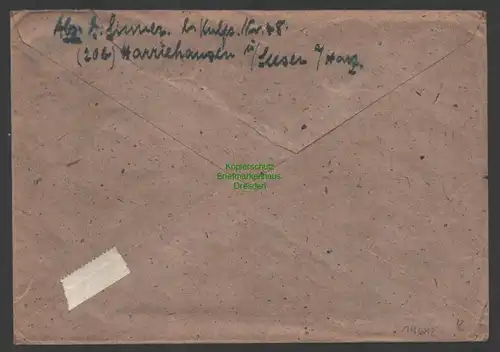 B-14642 Alliierte Besetzung Brief um 1947 Bahnpost - Holzminden Harriehausen