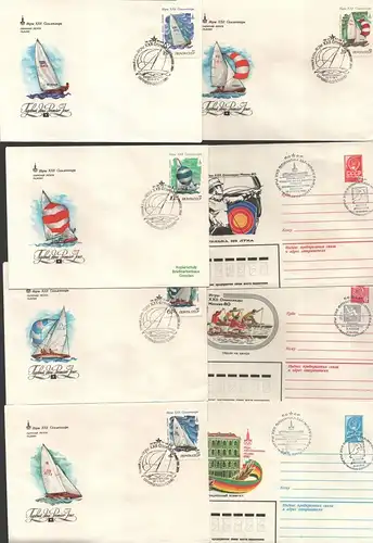 B-14695 12 Briefe FDC Russland Sowjetunion Olympische Spiele Olympia Moskau 1980