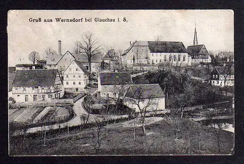 93183 AK Wernsdorf bei Glauchau 1919 Bahnpost