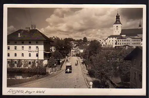 76696 AK Regen Bayr. Wald 1940 Gasthof zur Brücke