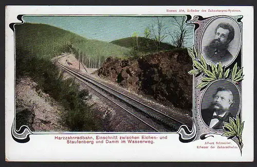 29613 AK Harzzahnradbahn R. Abt Erfinder des Zahnstangen Systems Harz um 1910