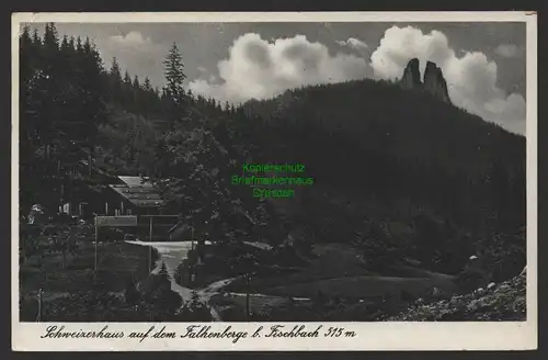 154068 AK Schweizerhaus auf dem Falkenberge bei Fischbach 515 m Schlesien 1939