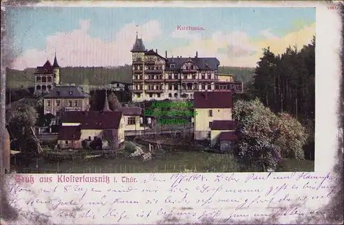 152362 AK Klosterlausnitz i. Thür Kurhaus 1908