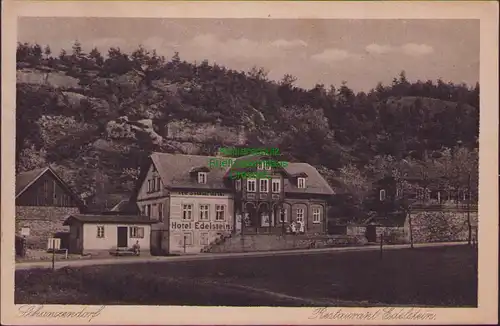 152393 AK Schanzendorf Krompach Valy Restaurant Hotel Edelstein 1920