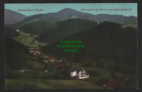 140224 AK Görbersdorf Schlesien 1926 Blitzengrund Görbersdorfer Tal
