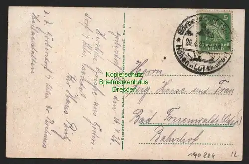 140224 AK Görbersdorf Schlesien 1926 Blitzengrund Görbersdorfer Tal